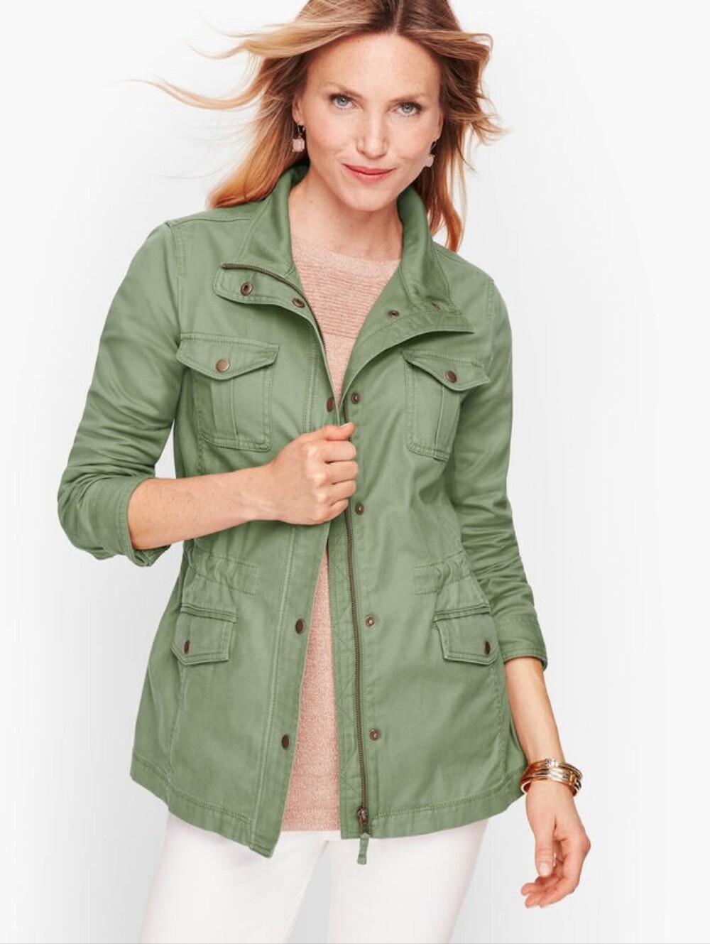 Talbots Safari Twill Jacket Green